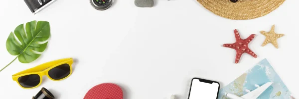 top-view-travel-elements-collection